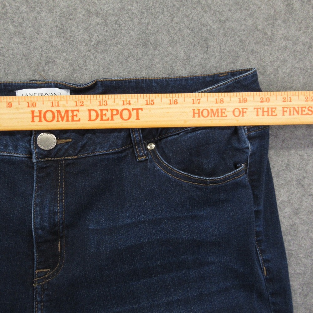 Lane Bryant 20R Dark Wash Stretch Denim‎ Mid Rise Skinny Jean Women's Plus Size - Picture 4 of 13